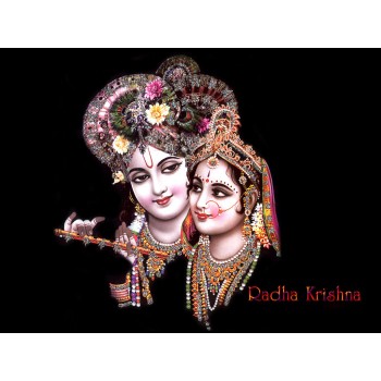 Krishna looks at Radha