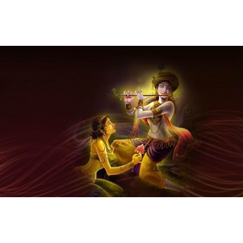 Lord Krishna playing flute