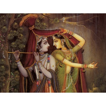 Krishna and Radha in the Rain