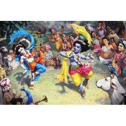 Krishna and Balaram dancing