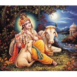 Lord Krishna with the cows