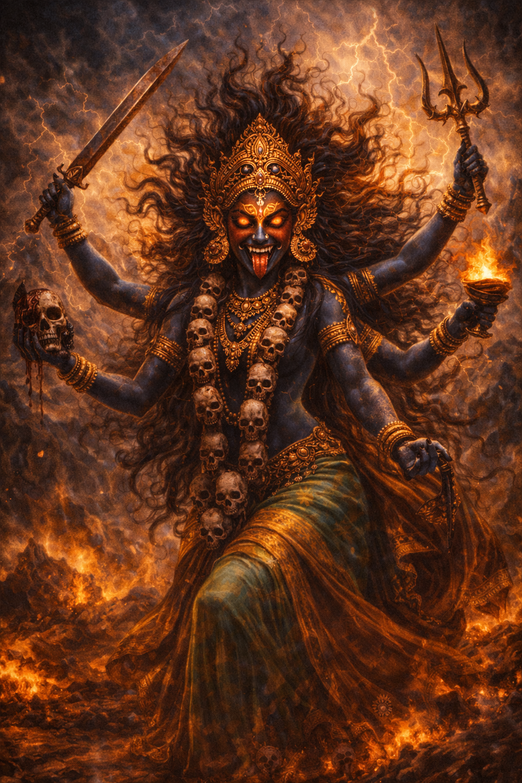 Bhadrakali Images HD -- Fierce Goddess Kerala Style