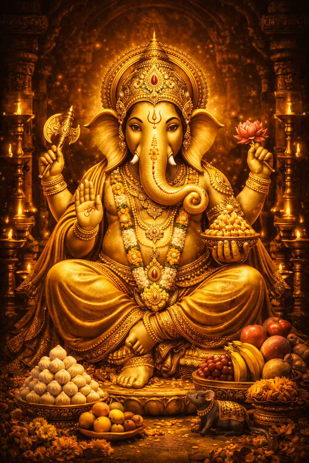 Ganapathy Images HD -- Golden Temple Statue