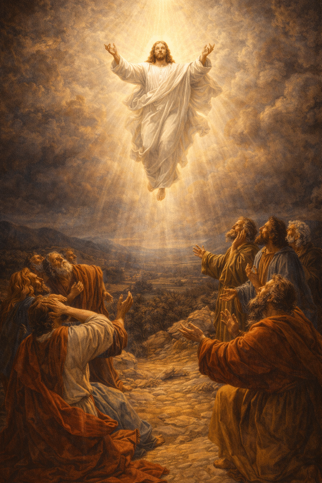 Ascension of Christ into Heaven -- HD Wallpaper
