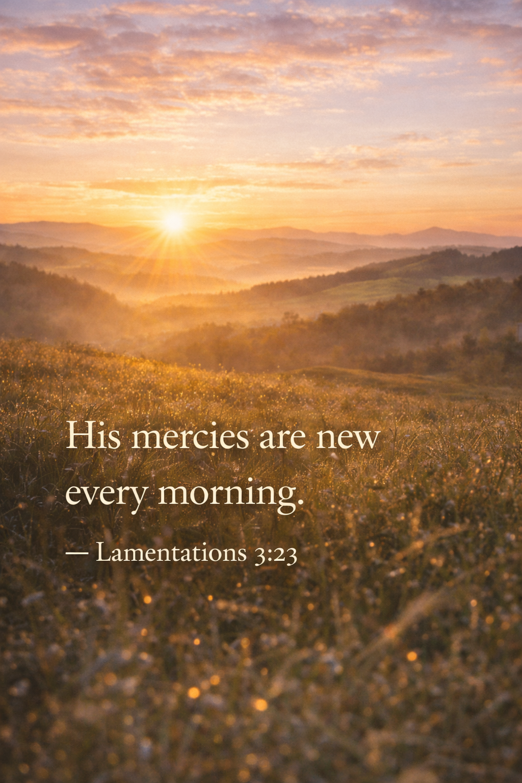 Bible Verse Background — Rolling Hills at Sunrise