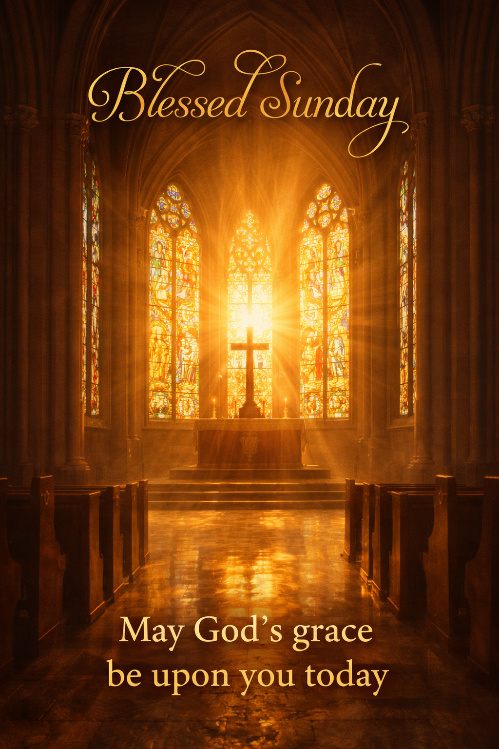 Blessed Sunday — Church Stained Glass Morning Light