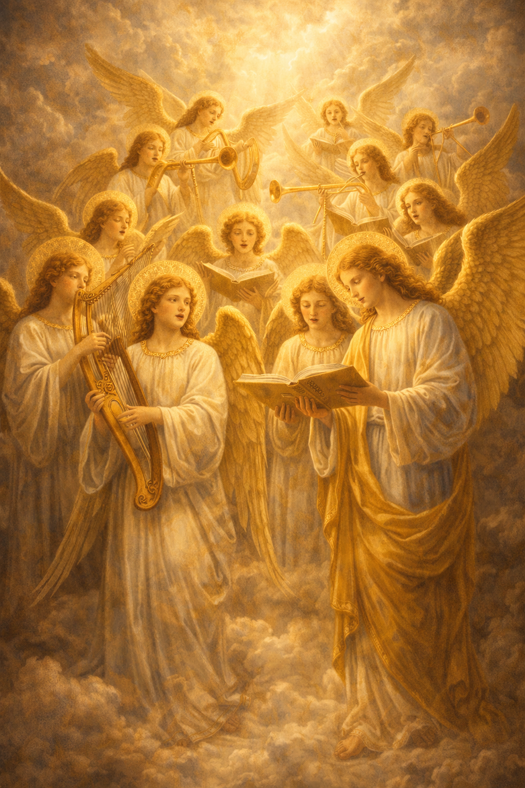 Choir of Angels in Heaven — Singing with Harps and Trumpets