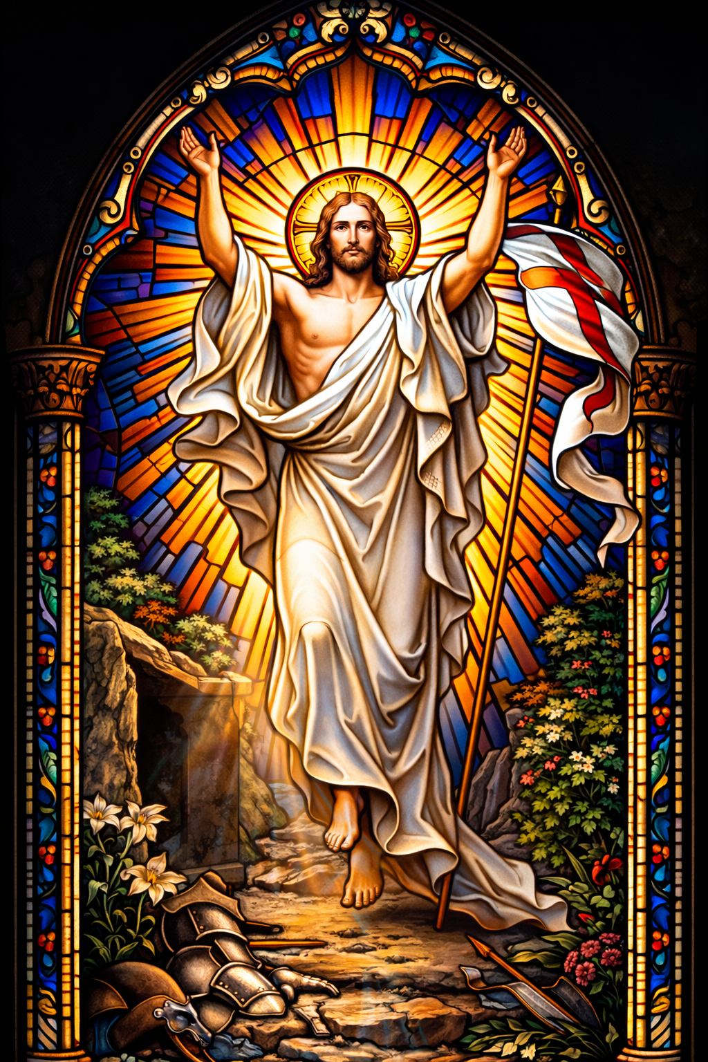 Resurrection of Christ — Cathedral Stained Glass Window
