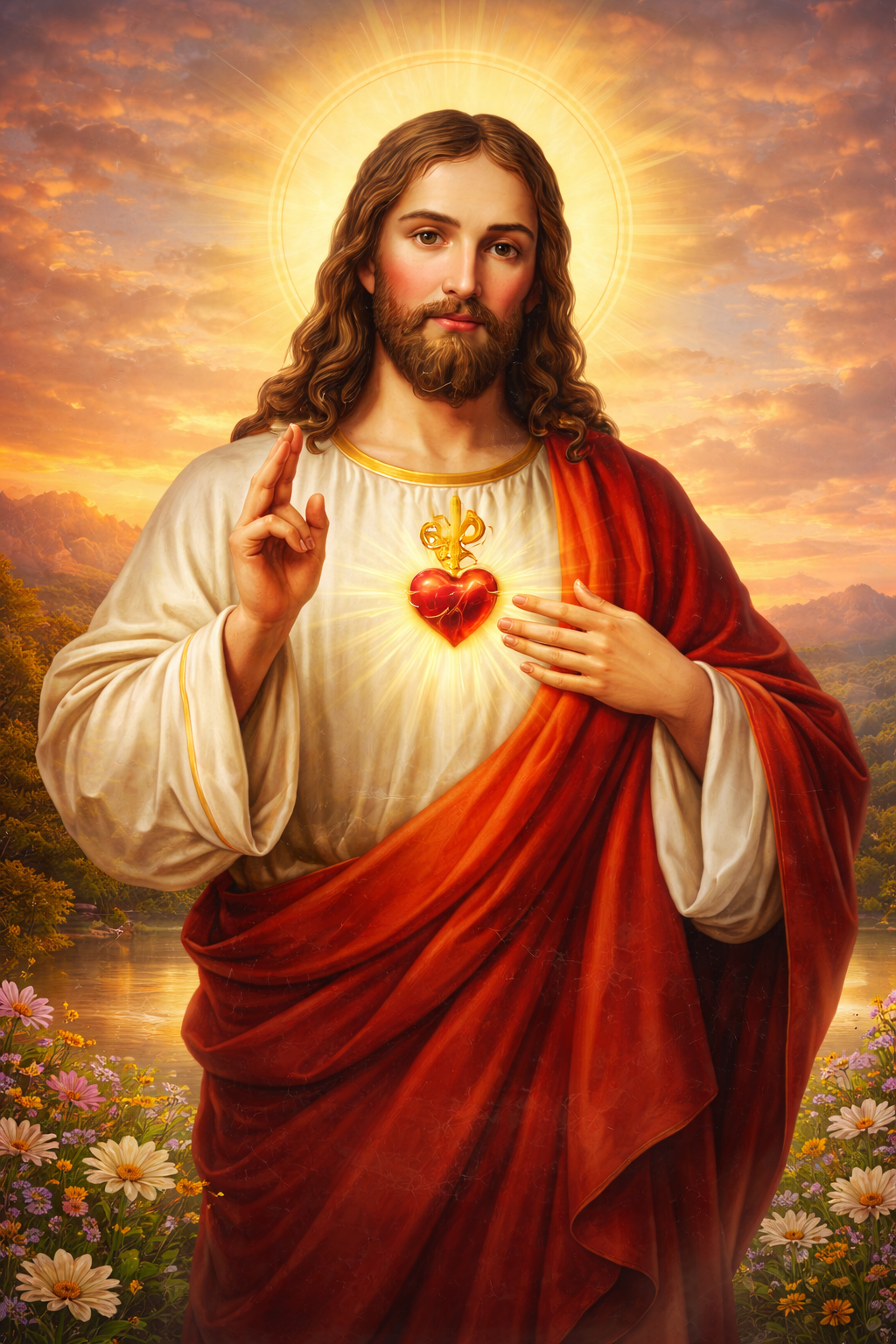 Sacred Heart of Jesus — Divine Mercy Portrait