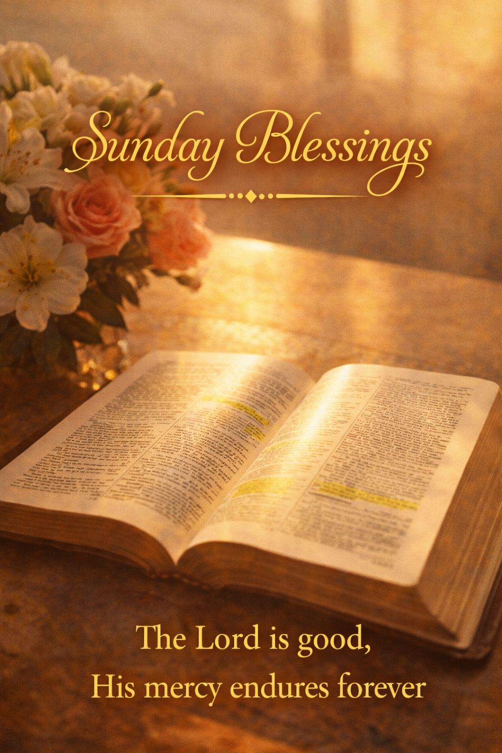 Sunday Blessings — The Lord Is Good, His Mercy Endures
