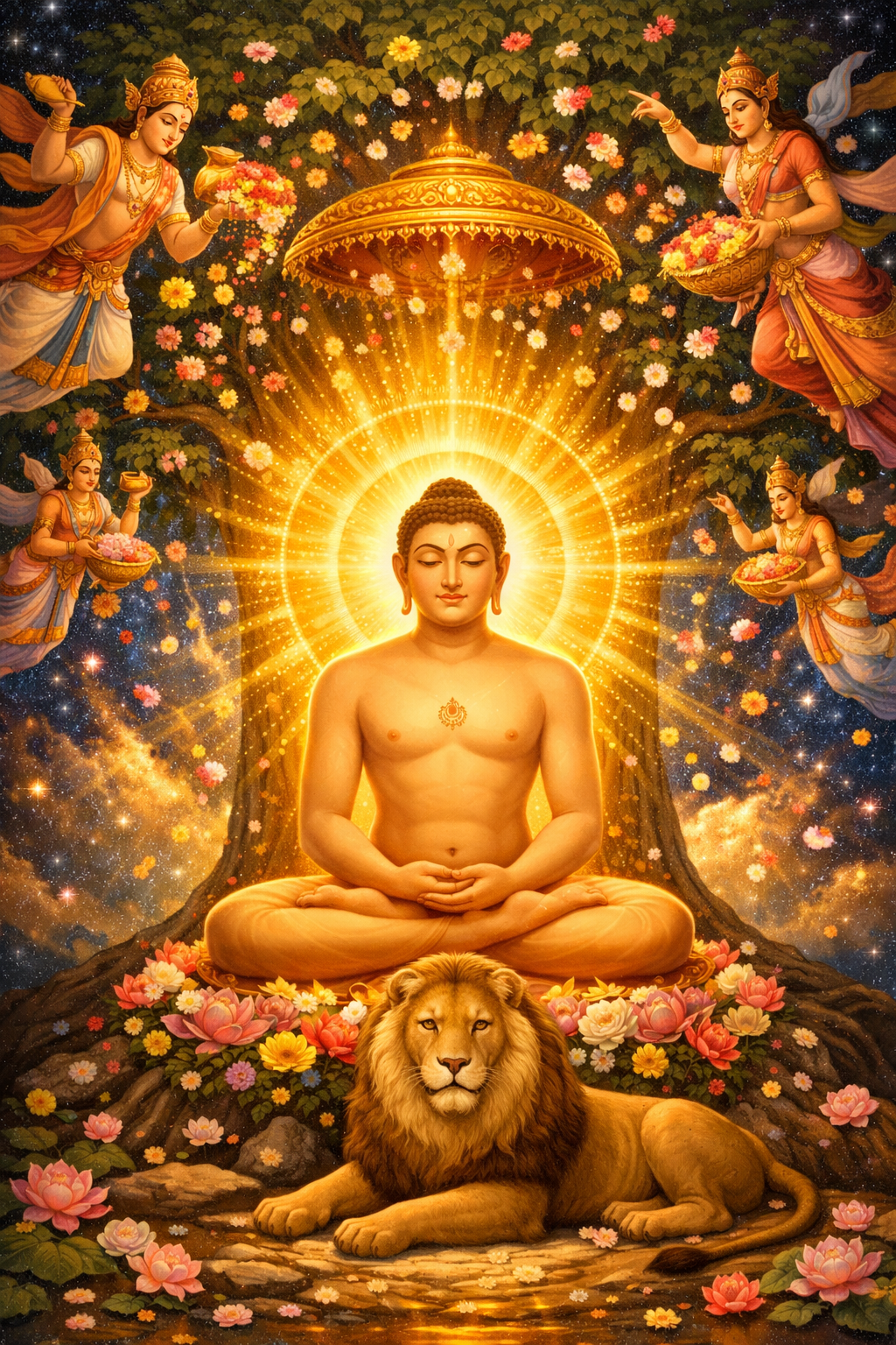 Lord Mahavira Kevala Jnana Enlightenment HD Wallpaper