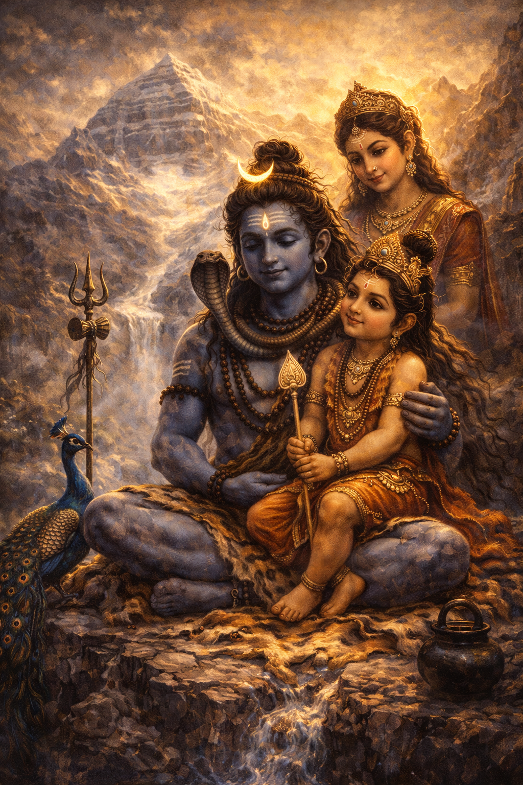 Lord Shiva with Murugan Images HD -- Father and Son