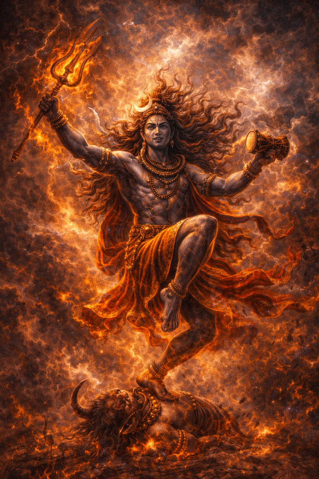 Mahadev Wallpaper -- Fierce Tandava Dance of Destruction