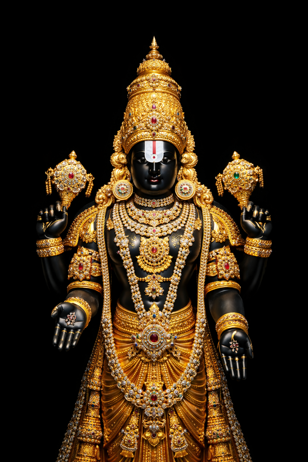 Lord Venkateswara Black Background HD -- Dark Wallpaper
